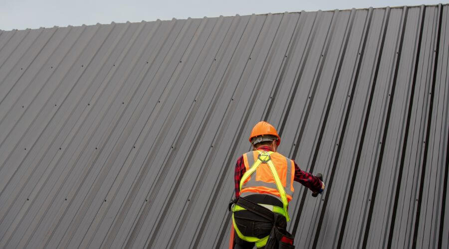Professional metal roof installation services in Industry, TX